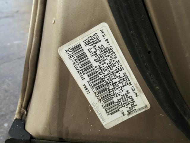 4T1BF18B7XU306131 - 1999 TOYOTA AVALON XL Қоңыр фото 10