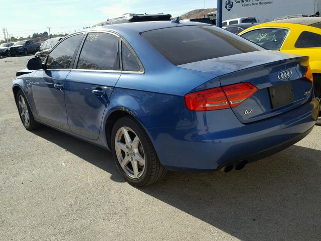 WAUJF78KX9N048801 - 2009 AUDI A4 PREMIUM BLUE photo 3