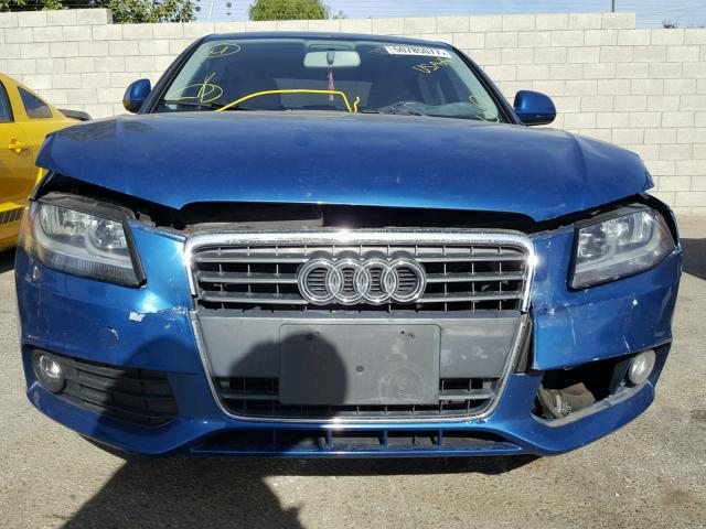 WAUJF78KX9N048801 - 2009 AUDI A4 PREMIUM BLUE photo 9