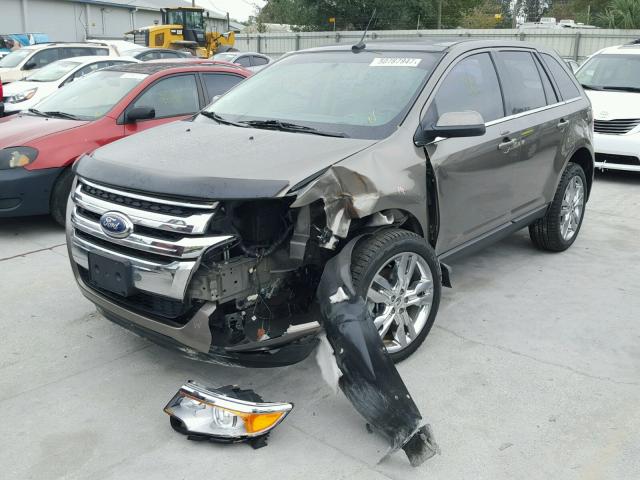 2FMDK3KC5DBC64710 - 2013 FORD EDGE LIMIT GRAY photo 2