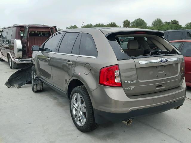 2FMDK3KC5DBC64710 - 2013 FORD EDGE LIMIT GRAY photo 3