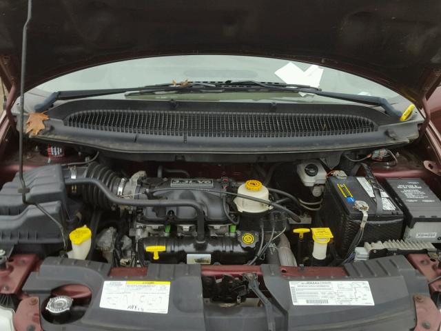 1B4GP25372B616730 - 2002 DODGE CARAVAN SE MAROON photo 7