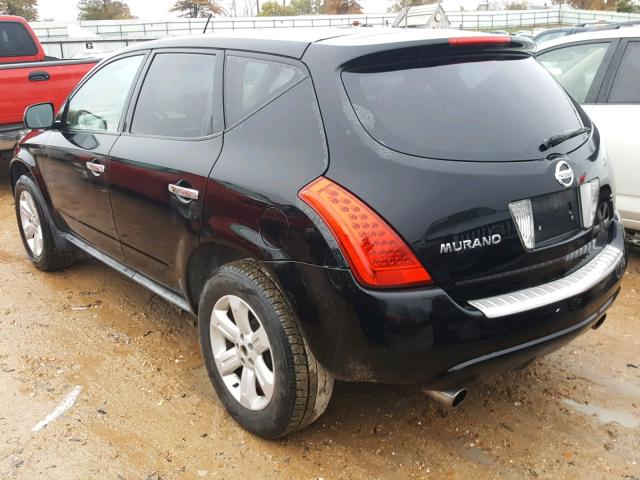 JN8AZ08T96W402246 - 2006 NISSAN MURANO BLACK photo 3