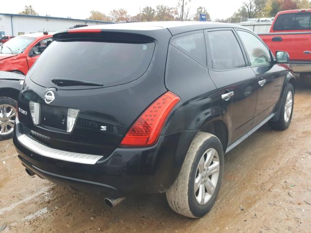 JN8AZ08T96W402246 - 2006 NISSAN MURANO BLACK photo 4