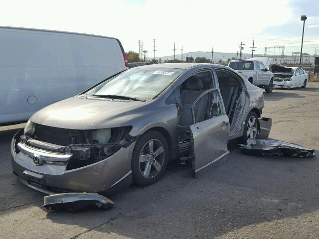 1HGFA16876L083526 - 2006 HONDA CIVIC EX GRAY photo 2