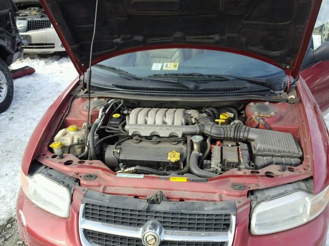 3C3EL55H9WT201565 - 1998 CHRYSLER SEBRING JX RED photo 7