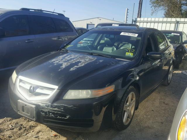 19UUA66245A045973 - 2005 ACURA TL BLACK photo 2