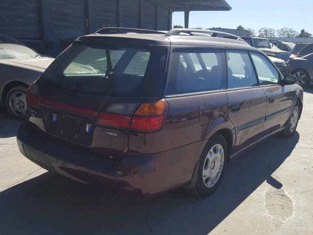 4S3BH6352Y7308222 - 2000 SUBARU LEGACY L MAROON photo 4