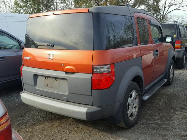 5J6YH28663L034117 - 2003 HONDA ELEMENT EX ORANGE photo 4