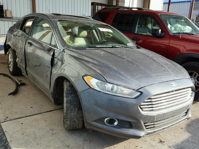 1FA6P0HD9E5365404 - 2014 FORD FUSION SE GRAY photo 1