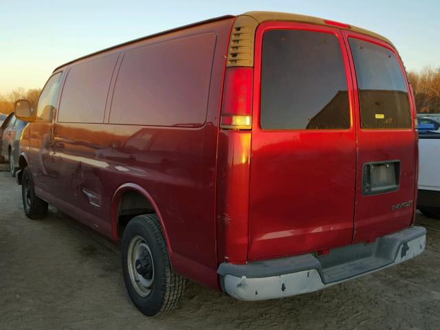 1GCGG25R2V1046332 - 1997 CHEVROLET EXPRESS G2 MAROON photo 3