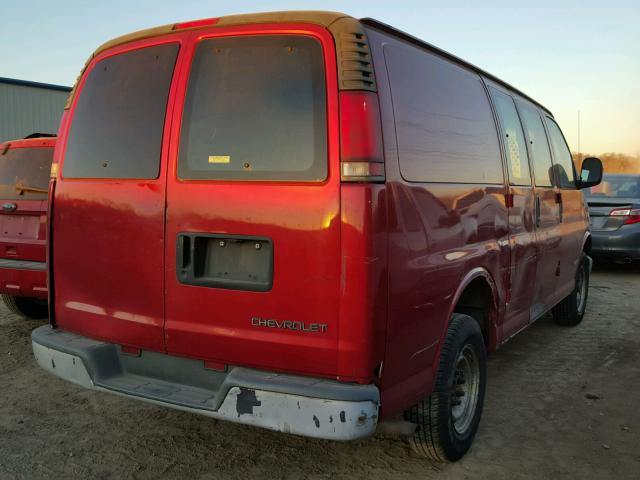 1GCGG25R2V1046332 - 1997 CHEVROLET EXPRESS G2 MAROON photo 4