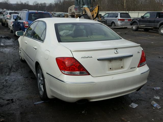 JH4KB16535C019741 - 2005 ACURA RL WHITE photo 3