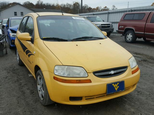 KL1TD66648B134324 - 2008 CHEVROLET AVEO BASE Żółty zdjęcie 1