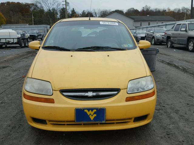 KL1TD66648B134324 - 2008 CHEVROLET AVEO BASE Żółty zdjęcie 9