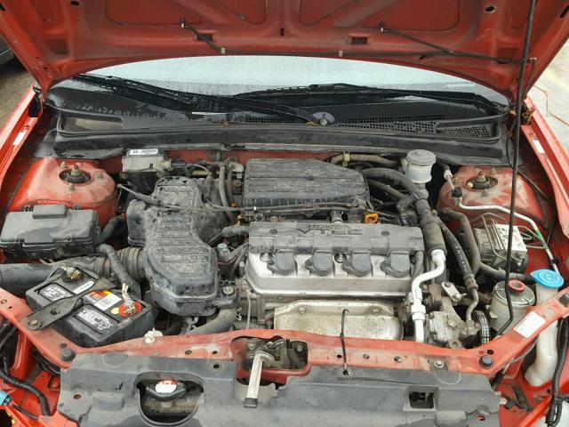 1HGEM22904L058620 - 2004 HONDA CIVIC EX RED photo 7