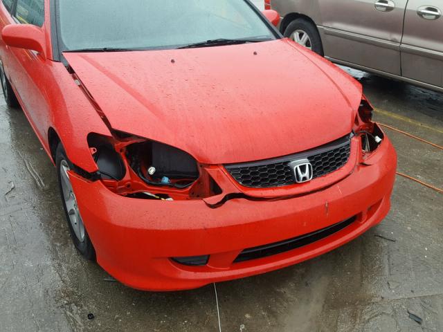 1HGEM22904L058620 - 2004 HONDA CIVIC EX RED photo 9