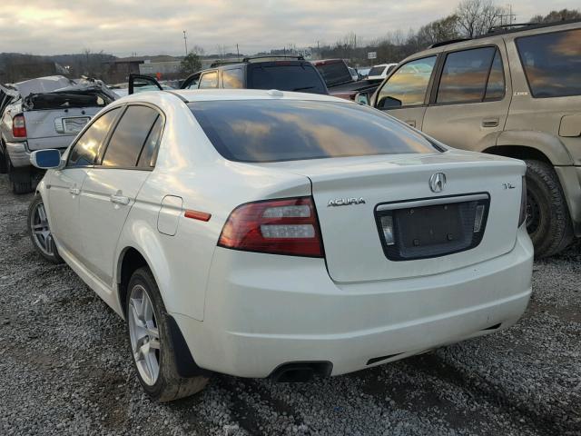 19UUA66298A050204 - 2008 ACURA TL WHITE photo 3