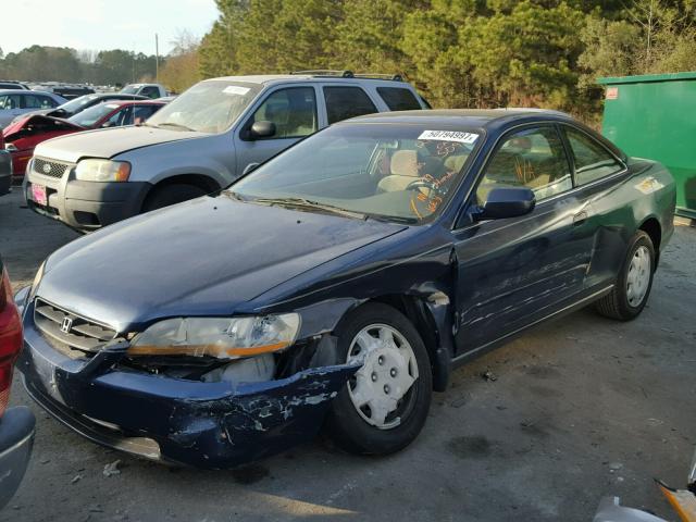 1HGCG3243XA016502 - 1999 HONDA ACCORD LX BLUE photo 2