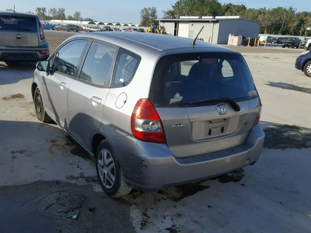 JHMGD38407S066802 - 2007 HONDA FIT SILVER photo 3