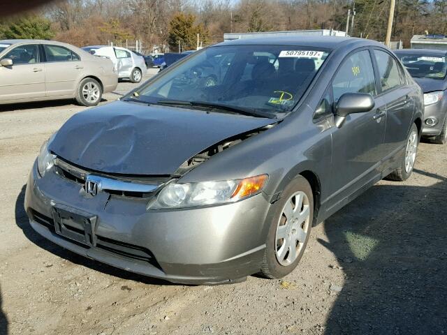 1HGFA16537L035190 - 2007 HONDA CIVIC LX GRAY photo 2