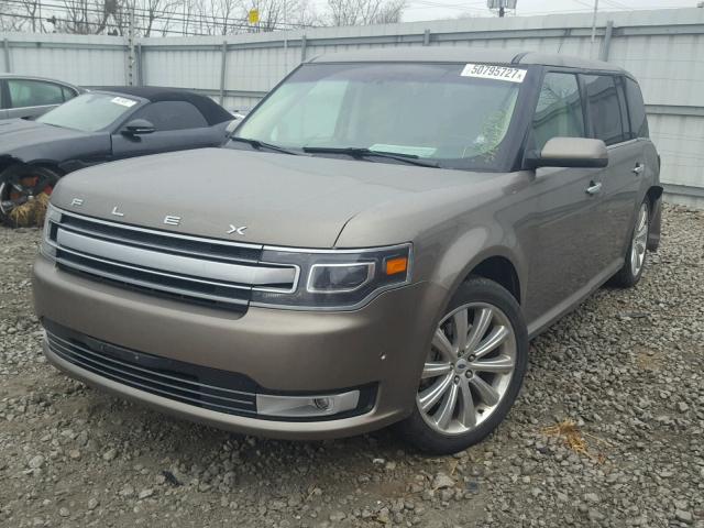 2FMHK6D83DBD04424 - 2013 FORD FLEX LIMIT GRAY photo 2