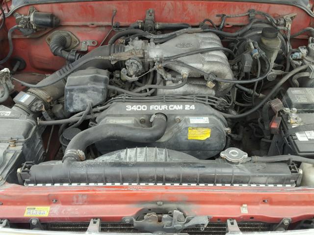 4TAWN72NXVZ258733 - 1997 TOYOTA TACOMA XTR BURGUNDY photo 7