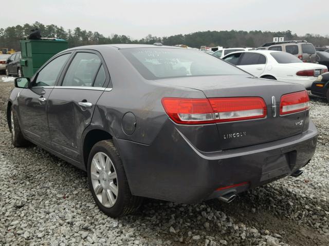 3LNHL2GC4CR805781 - 2012 LINCOLN MKZ ნაცრისფერი ფოტო 3