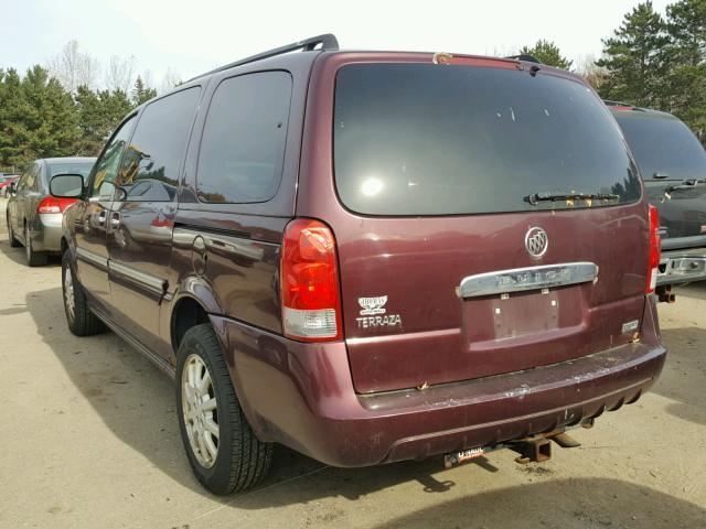 5GADX23L96D140503 - 2006 BUICK TERRAZA CX MAROON photo 3