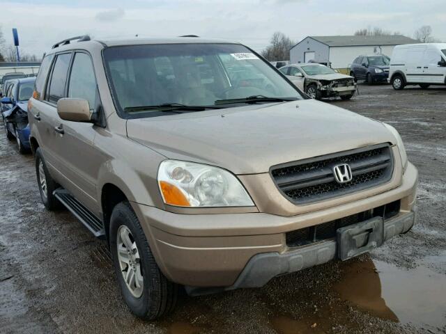 2HKYF18654H518789 - 2004 HONDA PILOT EXL GOLD photo 1