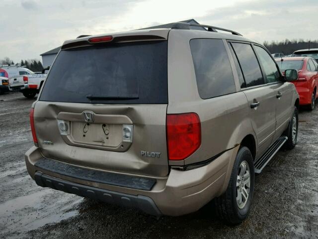 2HKYF18654H518789 - 2004 HONDA PILOT EXL GOLD photo 4