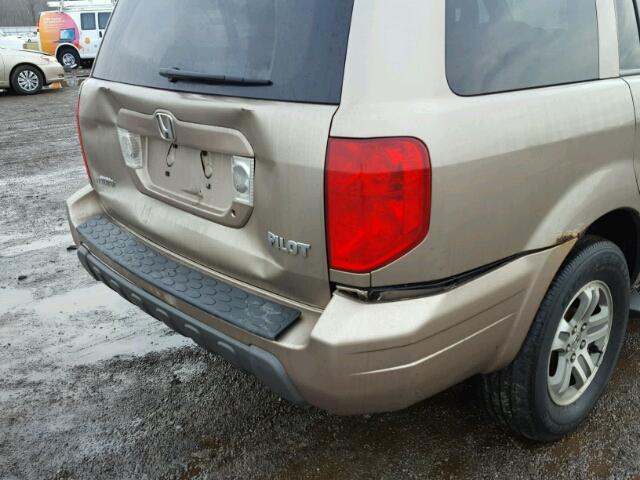 2HKYF18654H518789 - 2004 HONDA PILOT EXL GOLD photo 9