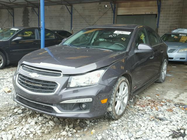 1G1PG5SB9F7126940 - 2015 CHEVROLET CRUZE LTZ GRAY photo 2