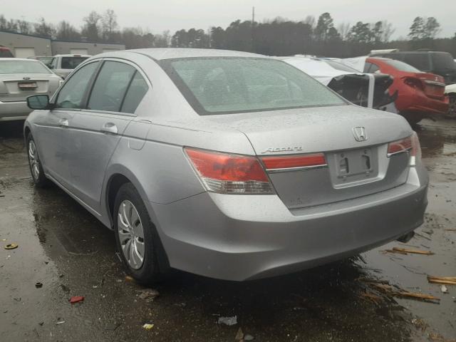 1HGCP2F37CA107455 - 2012 HONDA ACCORD LX SILVER photo 3