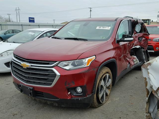 1GNERHKW8JJ135385 - 2018 CHEVROLET TRAVERSE L RED photo 2