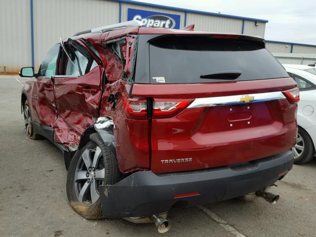 1GNERHKW8JJ135385 - 2018 CHEVROLET TRAVERSE L RED photo 3