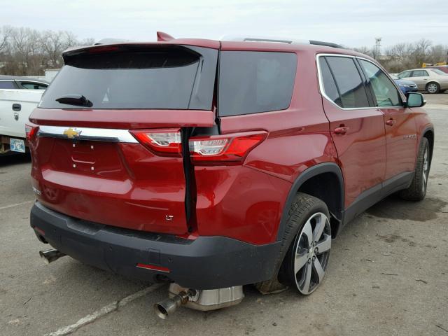 1GNERHKW8JJ135385 - 2018 CHEVROLET TRAVERSE L RED photo 4