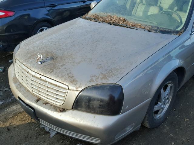 1G6KD54Y9YU308950 - 2000 CADILLAC DEVILLE SILVER photo 9