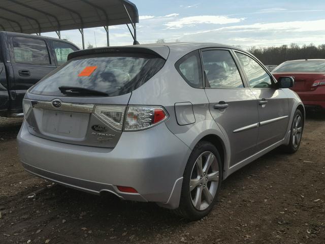 JF1GH63698G807281 - 2008 SUBARU IMPREZA OU SILVER photo 4