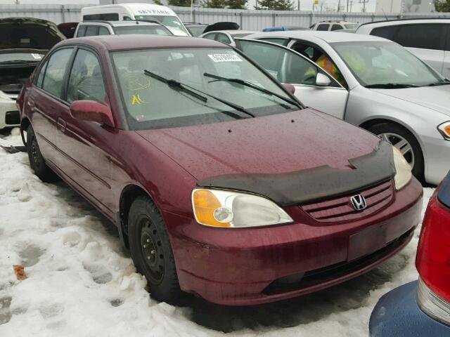 2HGES16643H924900 - 2003 HONDA CIVIC LX RED photo 1