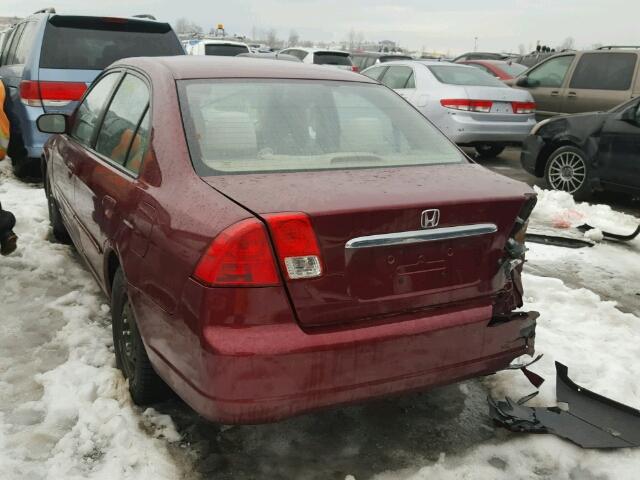 2HGES16643H924900 - 2003 HONDA CIVIC LX RED photo 4