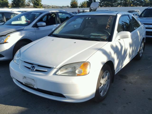 1HGEM22992L063764 - 2002 HONDA CIVIC EX თეთრი ფოტო 2