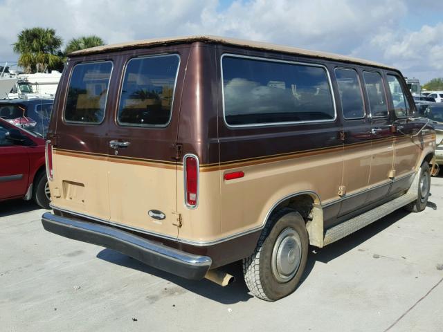 1FMHE2115HHC03482 - 1987 FORD ECONOLINE BROWN photo 4