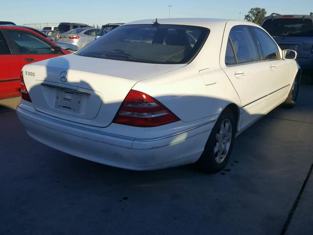 WDBNG75J8YA127059 - 2000 MERCEDES-BENZ S 500 WHITE photo 4