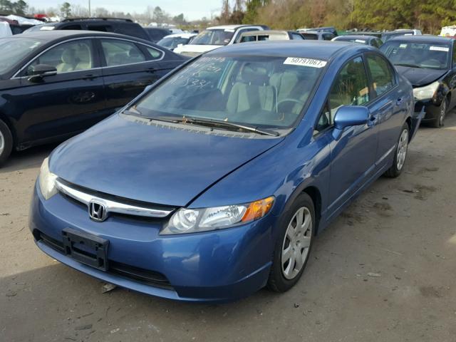 1HGFA16566L126680 - 2006 HONDA CIVIC LX BLUE photo 2