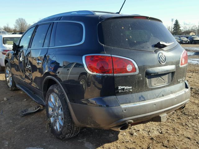 5GAKVDED4CJ100972 - 2012 BUICK ENCLAVE BLACK photo 3