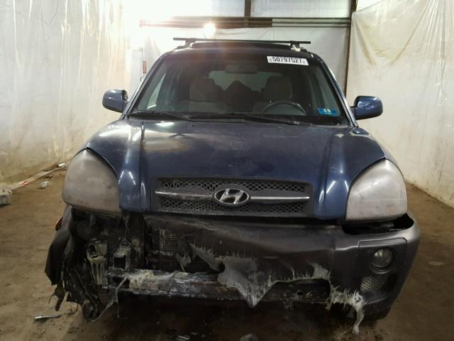 KM8JN72D25U077608 - 2005 HYUNDAI TUCSON GLS BLUE photo 9