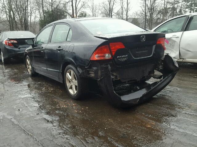 2HGFA15908H511124 - 2008 HONDA CIVIC EXL BLACK photo 3