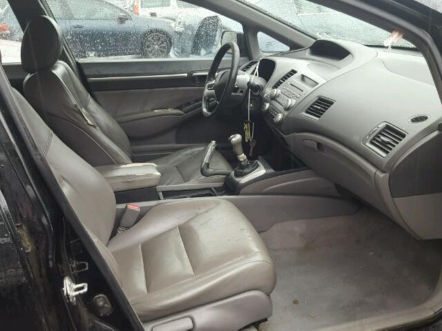 2HGFA15908H511124 - 2008 HONDA CIVIC EXL BLACK photo 5