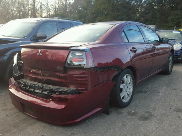 4A3AB36F16E064536 - 2006 MITSUBISHI GALANT ES BURGUNDY photo 4